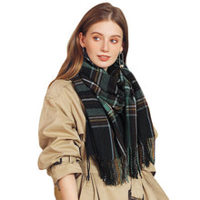Load image into Gallery viewer, 2023 New Winter Scarf Temperament Plaid Warm Tassel Scarf Women's Mid-Length

