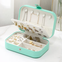 Load image into Gallery viewer, Jewelry Storage Box Double earrings ring flannel portable Box

