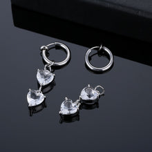 Load image into Gallery viewer, New Belly Ring Navel Stud Elastic Earrings Hanging Heart-Shaped Glass Zirconium
