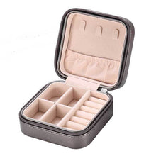 Load image into Gallery viewer, Jewelry Storage Box Pink PU Leather Portable  Style Ear Stud and Ring Lipstick   Holders Case
