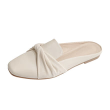 Load image into Gallery viewer, Girl's Heart Heel-Free Lazy Pump Half Slippers Women's Flat for Outdoors Fashion Casual Bow Pumps Women's
