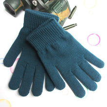 Load image into Gallery viewer, Winter Gloves Warm Gloves Thickened Fleece-Lined Elastic Knitted Gloves Men's and Women's Cold-Proof Riding Gloves
