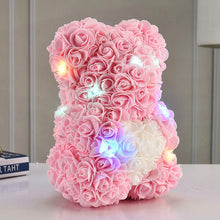 Load image into Gallery viewer, Christmas Gift Rose Bear PE Foam Artificial Flower Girl Valentine's Day Gift Colorful Lights Love Rose Bear

