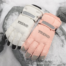 Load image into Gallery viewer, Ski Gloves Windproof Non-Slip Velvet Thickening Touch Screen Cycling Warm Five Finger Gloves
