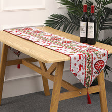 Load image into Gallery viewer, Christmas Decorations Knitted Fabric Table Runner Dining Table Santa Claus Decoration Home Dress up
