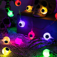 Load image into Gallery viewer, Christmas LED Halloween Horror Ghost Eyeball Lighting Chain Ghost Festival Bar Haunted House Battery Box USB Atmosphere Ornamental Festoon Lamp
