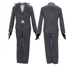 Load image into Gallery viewer, Christmas Night Horror Jack Cos Costume Skull Jack Men's Full Set of Sally Cos Clothes Halloween Costume
