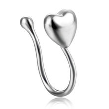 Load image into Gallery viewer, Piercing Jewelry Fashion Exquisite AA Zircon Heart-Shaped Nose Stud Nasal Splint Ear Clip Nose Ring
