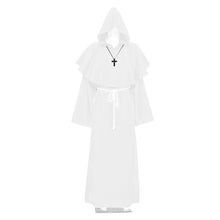 Load image into Gallery viewer, Halloween Cosplay Costume Medieval Monk Costume Monk Robe Wizard Costume Clerical Dress Christian Suit
