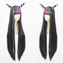 Load image into Gallery viewer, Danganronpa 2 Projectile round Dance Yutian Wei Blowing Wig Horn Shape Long Hair Cosplay Wig
