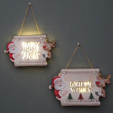 Load image into Gallery viewer, Christmas Decoration Door Plate LED Light Party Gathering New Year Holiday Supplies Props Wall Hangings
