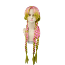Load image into Gallery viewer, Kimetsu No Yaiba Cos Wig Mansi Honey Glass Gradient Twist Braid Anime Cosplay Modeling Style

