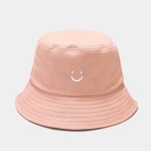Load image into Gallery viewer, Smiling Face Embroidery Sun-Proof Bucket Hats Male and Female Students Cute Sunhat Outdoor Alpine Cap
