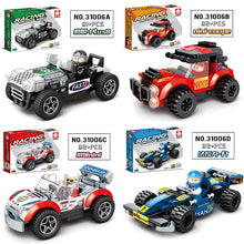 Load image into Gallery viewer, 4pcs/set Children's Toys Compatible with Lego Car Racing Car Assembling Building Blocks Sports Car
