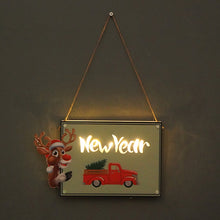 Load image into Gallery viewer, Christmas Decoration Door Plate LED Light Party Gathering New Year Holiday Supplies Props Wall Hangings

