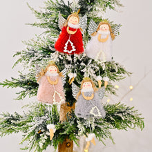 Load image into Gallery viewer, Christmas Decoration Christmas Silver Wings Christmas Tree Angel Girl Christmas Tree Scene Decoration Pendant
