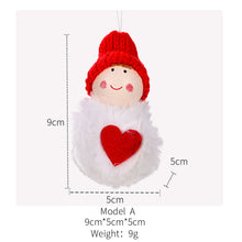 Load image into Gallery viewer, 2pcs/lot Christmas Decoration Wool Pompon Pendant Cute Mini Snowman Pendant Tree Decoration Pompon Doll Doll Pendant
