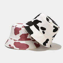 Load image into Gallery viewer, Cows Pattern Hat Female Spring and Summer New Artistic Retro Leisure Bucket Hat Korean Fashion Couple All-Matching Fisherman Hat
