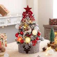 Load image into Gallery viewer, Korean Style Pink Mini Christmas Tree Set Desktop Christmas Tree Ornaments Led Gold 60cm Snow Tree Gift with Light

