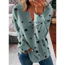 Load image into Gallery viewer, Women's All-Match XINGX Printed Long-Sleeved Zipper Pullover Sweater
