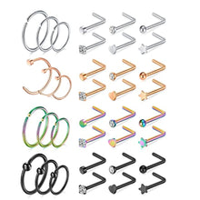 Load image into Gallery viewer, Nose Ring Set 20G Stainless Steel Studs Piercing Jewelry Piercing Jewelry
