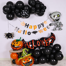 Load image into Gallery viewer, Halloween Balloon Set Boo Halloween Bat Hanging Flag Party Atmosphere Decoration Balloon Package
