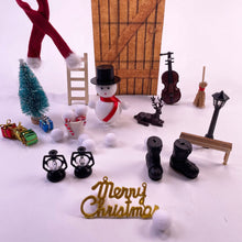 Load image into Gallery viewer, Christmas Elf Door Mini Doll House Fairy Door Christmas Decoration Scene House
