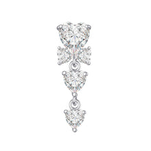 Load image into Gallery viewer, Collapsable Pole Zircon Navel Ring Navel Stud Piercing Jewelry
