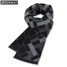 Load image into Gallery viewer, New Men's Wool Blend Jacquard Plaid Scarf Men's Winter Warm Thickened Plaid
