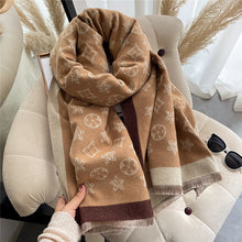 Load image into Gallery viewer, Scarf for Women Cashmere-like Thickened Keeping Warm Dual-Purpose Scarf Double-Sided Air Conditioning Shawl
