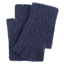 Load image into Gallery viewer, Warm-Keeping and Cold-Proof Winter Men's Half-Finger Gloves Autumn and Winter Fleece-Lined Thickened Fingerless Knitted Gloves
