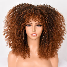 Load image into Gallery viewer, Wig Female African Small Curly Headgear with Bangs Chemical Fiber Wig Multi-Color Optional Xuchang Wig
