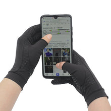 Load image into Gallery viewer, Fiber Pressure Gloves Exposed Two Fingers Outdoor Keep Warm Non-Slip Driving Fitness Sports Riding Gloves
