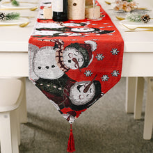 Load image into Gallery viewer, New Christmas Decoration Supplies Knitted Fabric Table Runner Creative Christmas Tablecloth Dining-Table Decoration Home Dress up

