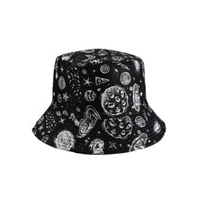 Load image into Gallery viewer, Unisex Reservible Universe Print Boonie Bucket Hat Cap Brim Outdoor Sun Safari Camping Fishing
