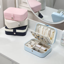 Load image into Gallery viewer, Jewelry Storage Box Double earrings ring flannel portable Box

