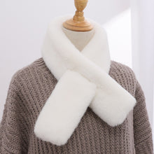 Load image into Gallery viewer, Winter Fashion All-Match Imitate Rex Rabbit Fur Plush Scarf Female Korean Cross Warm Imitation Mink
