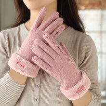 Load image into Gallery viewer, Cashmere Wool Gloves for Women Winter Cute Riding Warm Velvet Padded Thickened Touch Screen Cold-Proof Skiing
