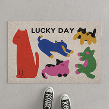 Load image into Gallery viewer, Cute Puppy Pattern Entrance Door Mat Silk Ring Material Dustproof Mat PVC Non-Slip Stain-Resistant Carpet

