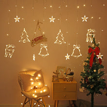 Load image into Gallery viewer, LED Curtain Light Christmas Holiday Room Decoration Color Lighting Chain Christmas Tree String Scene Arrange Hangings Lighting Chain

