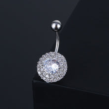 Load image into Gallery viewer, Piercing Jewelry New Pattern Shape Belly Ring Navel Stud Full Inlaid Stone
