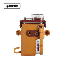 Load image into Gallery viewer, Water Bottle BEDDYBEAR Square Straw Water Bottle Cartoon Leather Case Suction Nozzle Plastic  Children Adult Clear Water Cup
