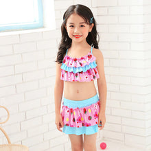 Load image into Gallery viewer, Girl's Swimsuit Split Bikini Skirt for Children
