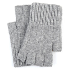 Load image into Gallery viewer, Warm-Keeping and Cold-Proof Winter Men's Half-Finger Gloves Autumn and Winter Fleece-Lined Thickened Fingerless Knitted Gloves
