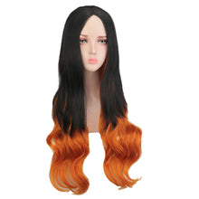 Load image into Gallery viewer, Kimetsu No Yaiba Cosplay Wig  Stove Door Nezuko Wig Gradient Long Curly Hair

