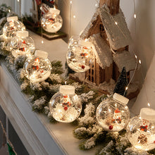 Load image into Gallery viewer, Christmas Santa Snowman Wish Orbs Holiday Shop Window Arrangement Decoration Lights LED Curtain Light
