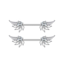 Load image into Gallery viewer, Zircon Nipple Ring Adhesive Nail Piercing
