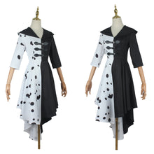 Load image into Gallery viewer, Movie 101 Zhonggou Cos Black and White Witch Kuila Deville Cosplay Dress Costumes
