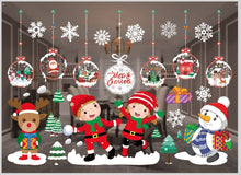 Load image into Gallery viewer, Christmas Decorations Colorful Christmas Window Stickers White Snowflake Wall Stickers Window Dressing Seamless Window Stickers
