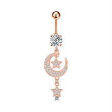 Load image into Gallery viewer, New Zircon Navel Ring Navel Stud Piercing Jewelry

